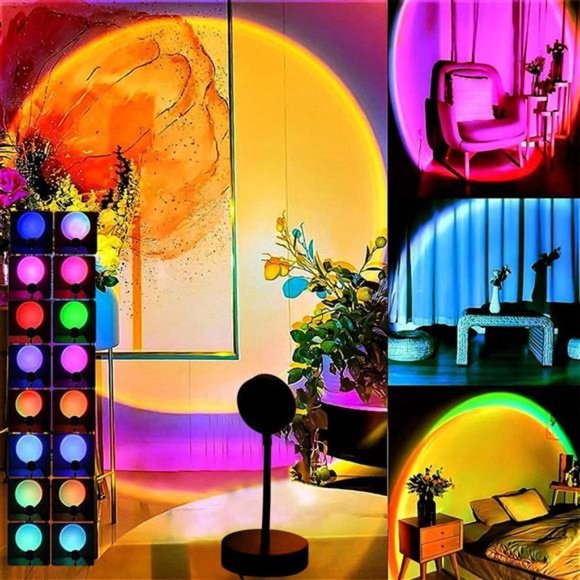 Sunset Lamp Projector, 16 Colors LED with Remote Control,Photography/Home Decor - Picture 1 of 6